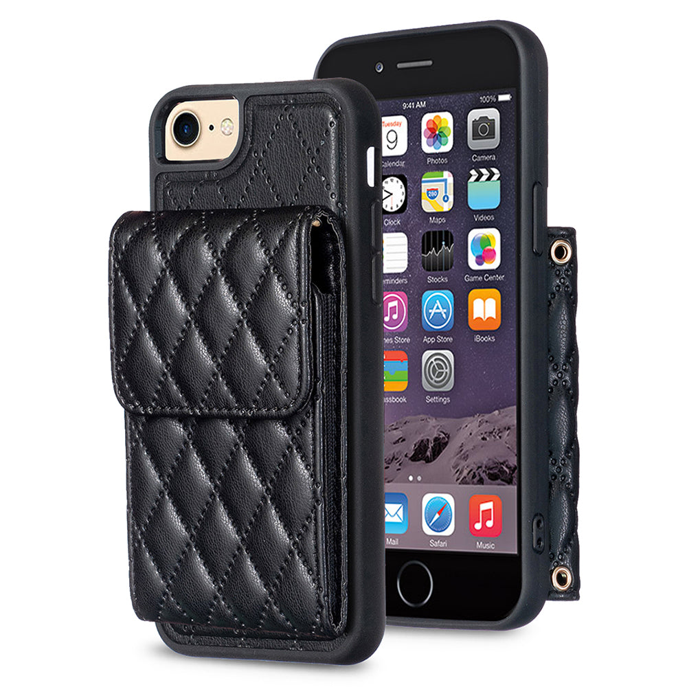 BF22-Style Card Holder Case for iPhone 6 6s 7 8 SE (2020) Kickstand PU Leather Coated TPU Phone Cover BF22-Style Card Holder Case for iPhone 6 6s 7 8 SE (2020) Kickstand PU Leather Coated TPU Phone Cover
